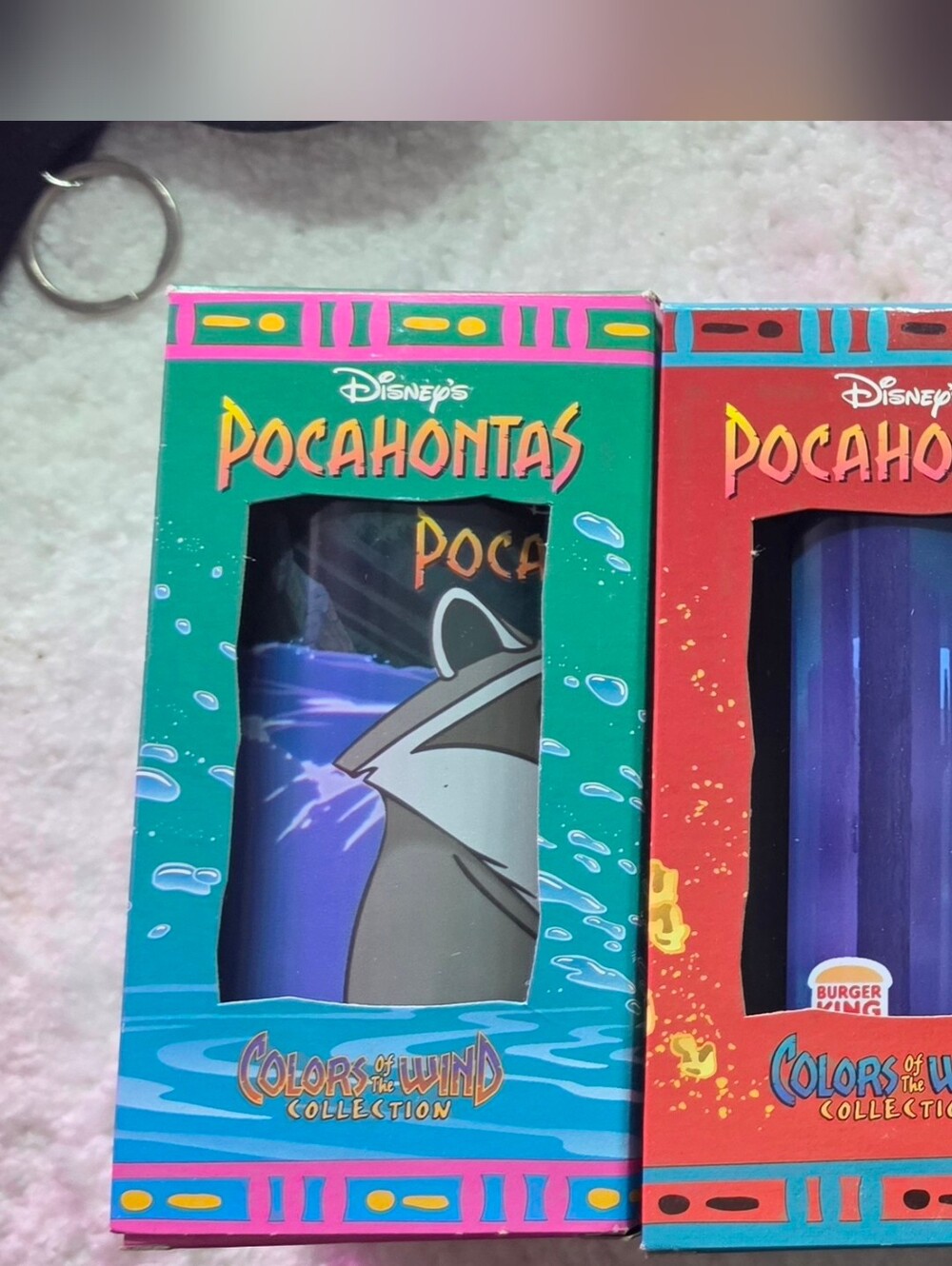 Vintage Disney Pocahontas Colors of the Wind Burger King Cups Set of 4 w/ Boxes